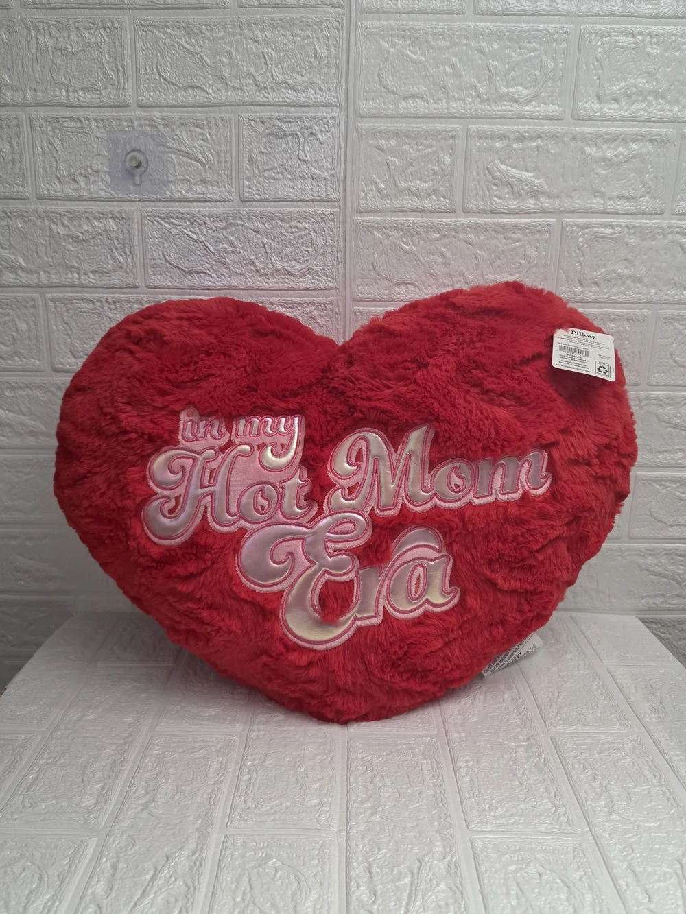 Nwt Valentine's Mother Day Plush Red Heart Pillow 20